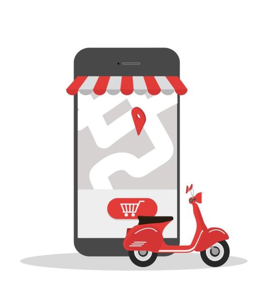 mobile-shopping-flat-design-online-delivery-service-vector